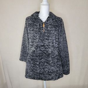 Simply Southern Fleece Grey 1/4 Zip Pullover medium